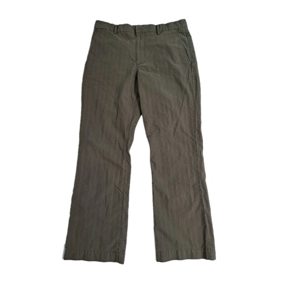 Banana Republic Mens 35x32 Straight Leg Striped Khaki Chinos Pants Tan Beige - Picture 1 of 8